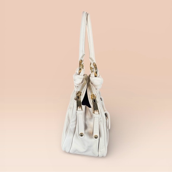 Marc Jacobs Blake Satchel White Leather Gold Tone Hardware - Picture 2 of 15